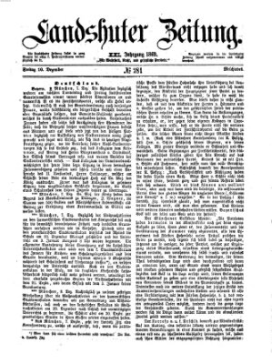 Landshuter Zeitung Freitag 10. Dezember 1869