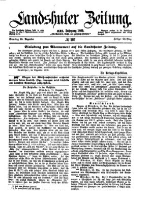Landshuter Zeitung Samstag 25. Dezember 1869