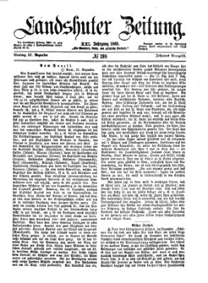 Landshuter Zeitung Montag 27. Dezember 1869
