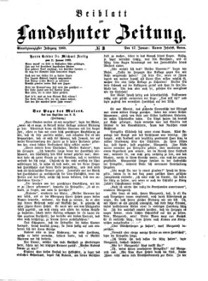 Landshuter Zeitung Sonntag 17. Januar 1869