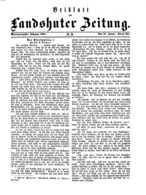 Landshuter Zeitung Sonntag 31. Januar 1869