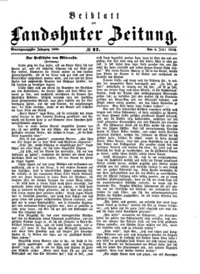 Landshuter Zeitung Sonntag 4. Juli 1869