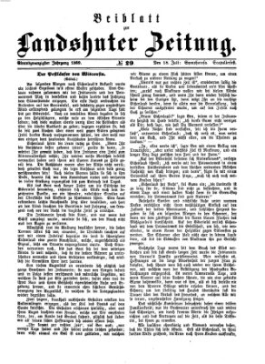 Landshuter Zeitung Sonntag 18. Juli 1869