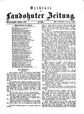 Landshuter Zeitung Sonntag 5. September 1869