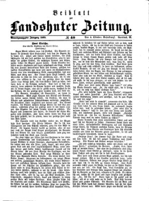 Landshuter Zeitung Sonntag 3. Oktober 1869