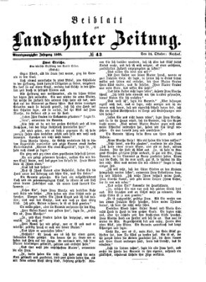 Landshuter Zeitung Sonntag 24. Oktober 1869