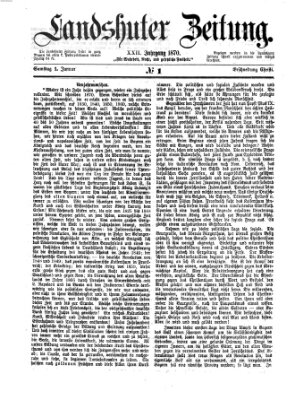 Landshuter Zeitung Samstag 1. Januar 1870