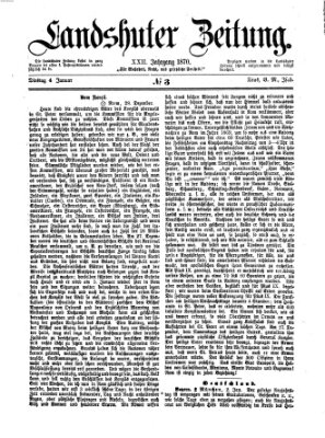 Landshuter Zeitung Dienstag 4. Januar 1870