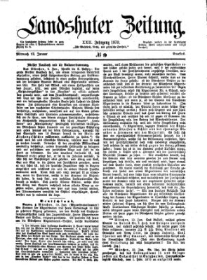 Landshuter Zeitung Mittwoch 12. Januar 1870