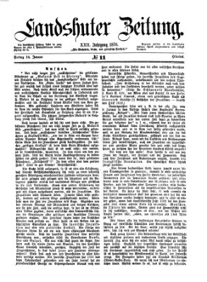 Landshuter Zeitung Freitag 14. Januar 1870