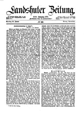 Landshuter Zeitung Samstag 22. Januar 1870