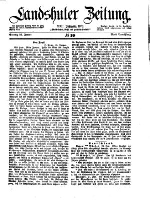 Landshuter Zeitung Sonntag 23. Januar 1870