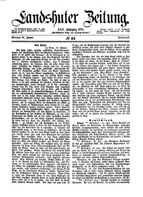 Landshuter Zeitung Mittwoch 26. Januar 1870