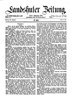 Landshuter Zeitung Freitag 28. Januar 1870