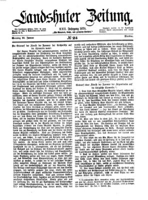 Landshuter Zeitung Sonntag 30. Januar 1870