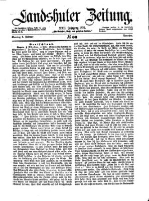 Landshuter Zeitung Sonntag 6. Februar 1870