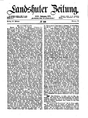 Landshuter Zeitung Freitag 18. Februar 1870