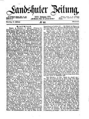 Landshuter Zeitung Samstag 19. Februar 1870