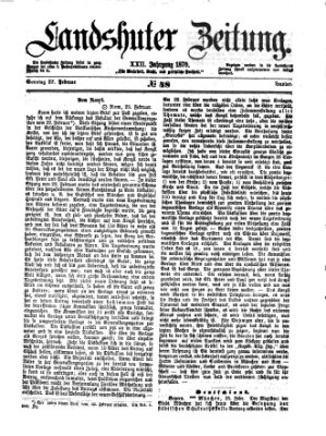 Landshuter Zeitung Sonntag 27. Februar 1870