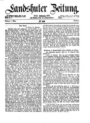 Landshuter Zeitung Dienstag 1. März 1870