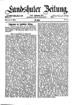 Landshuter Zeitung Mittwoch 16. März 1870