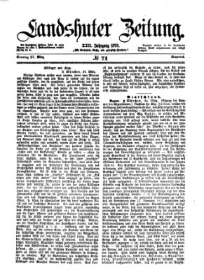 Landshuter Zeitung Sonntag 27. März 1870