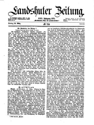 Landshuter Zeitung Dienstag 29. März 1870