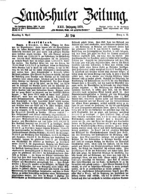 Landshuter Zeitung Samstag 2. April 1870