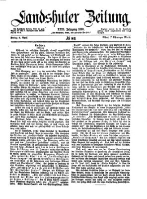 Landshuter Zeitung Freitag 8. April 1870