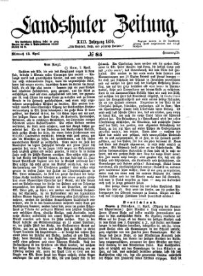 Landshuter Zeitung Mittwoch 13. April 1870