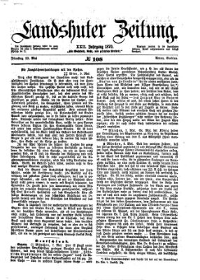 Landshuter Zeitung Dienstag 10. Mai 1870