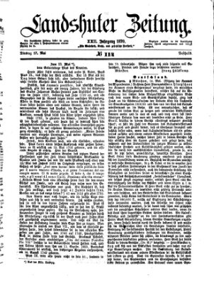 Landshuter Zeitung Dienstag 17. Mai 1870