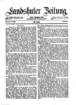 Landshuter Zeitung Samstag 21. Mai 1870