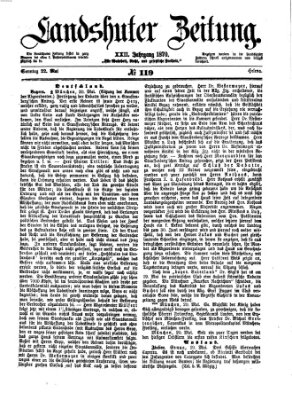 Landshuter Zeitung Sonntag 22. Mai 1870