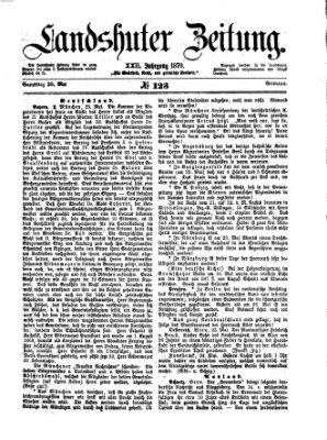 Landshuter Zeitung Samstag 28. Mai 1870