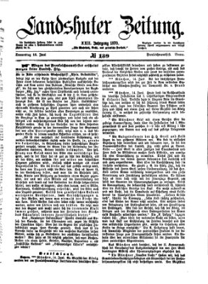 Landshuter Zeitung Donnerstag 16. Juni 1870