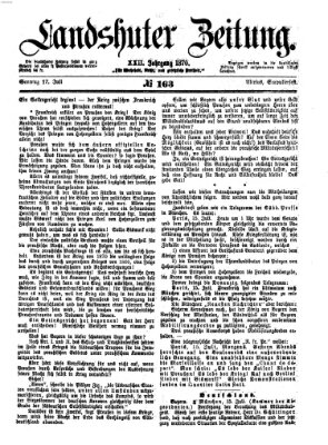 Landshuter Zeitung Sonntag 17. Juli 1870