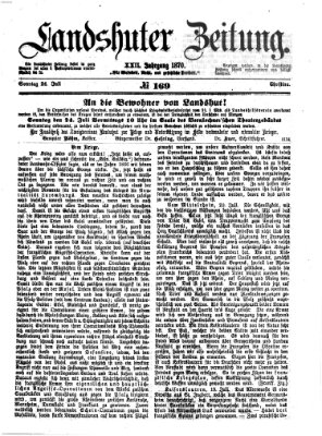 Landshuter Zeitung Sonntag 24. Juli 1870