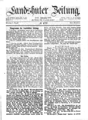 Landshuter Zeitung Montag 1. August 1870