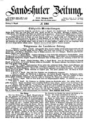 Landshuter Zeitung Dienstag 9. August 1870