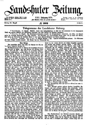 Landshuter Zeitung Freitag 26. August 1870