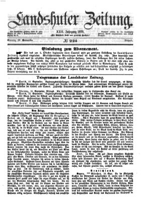 Landshuter Zeitung Sonntag 18. September 1870