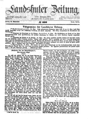 Landshuter Zeitung Freitag 23. September 1870