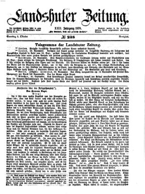 Landshuter Zeitung Samstag 1. Oktober 1870