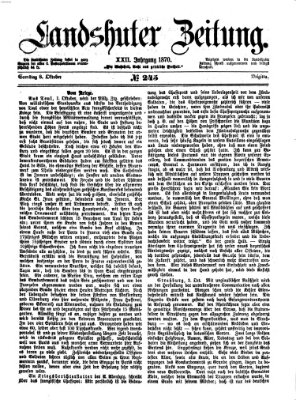 Landshuter Zeitung Samstag 8. Oktober 1870