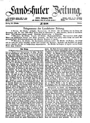 Landshuter Zeitung Freitag 21. Oktober 1870