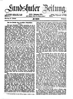 Landshuter Zeitung Montag 31. Oktober 1870