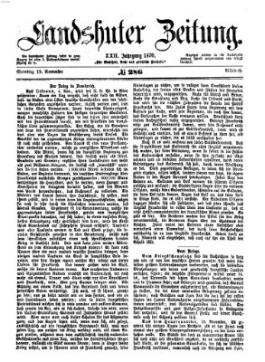 Landshuter Zeitung Samstag 19. November 1870