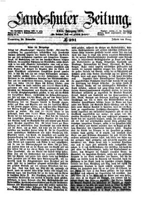 Landshuter Zeitung Donnerstag 24. November 1870