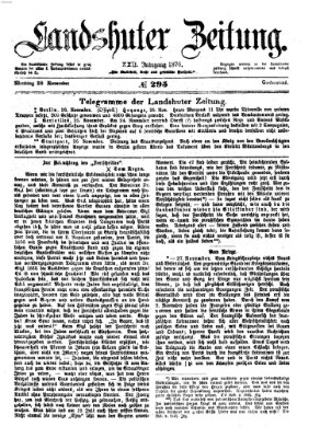 Landshuter Zeitung Montag 28. November 1870